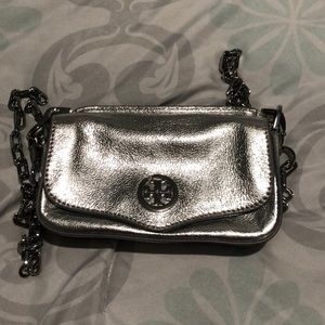 Tory Burch silver purse